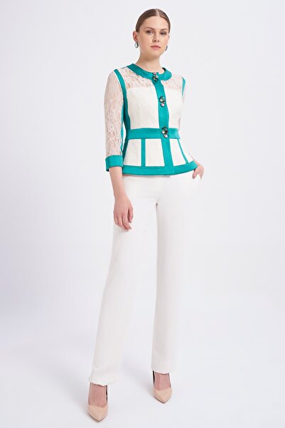 Balizza Güpürlü Taş Dizayn Kapama Ceket