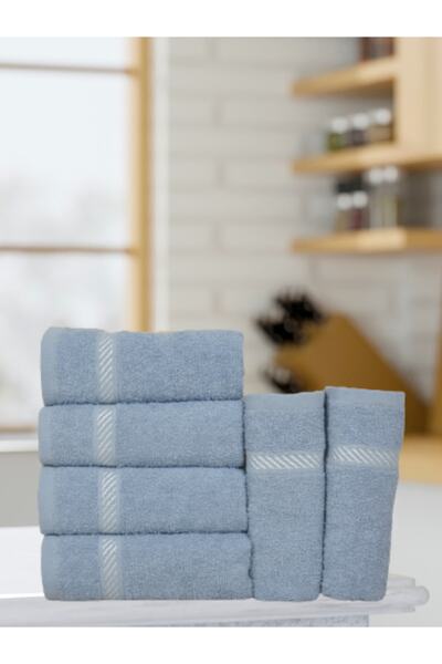 Şelale Set de 6 cârpe de bucătărie din bumbac moale/absorbant de apă de culoare gri, 28x30