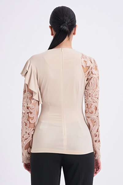 Balizza Blz-kolları Dantelli Bluz