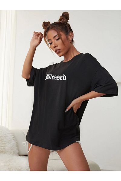 DAXİS Sportwear Company Tricou supradimensionat cu imprimeu Belesed pentru damă