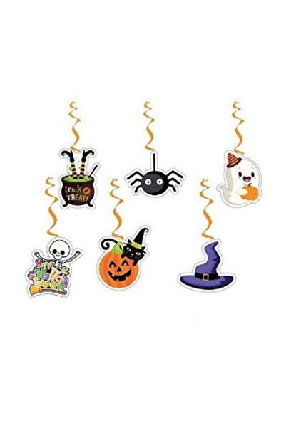 DÜVENCİ TİCARET Halloween Cadılar Bayramı Tavan Süs 8 Li