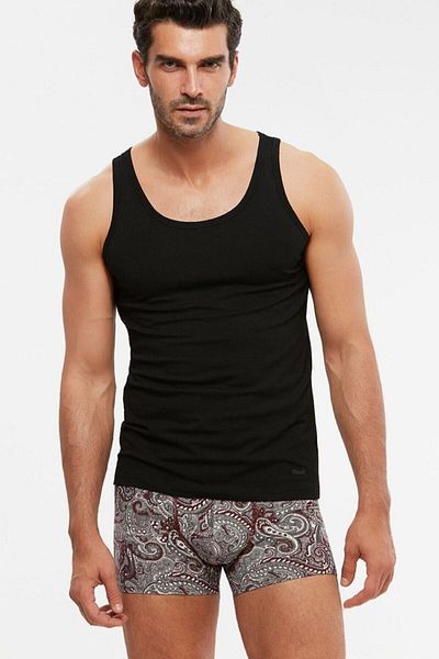 Kom Men's Black Undershirt 2-pack