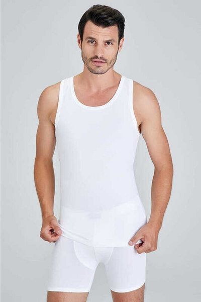 Kom Men's White Sports Cut 2-Piece Undershirt New Season