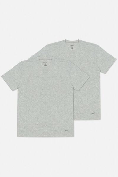 Kom Tricou pentru bărbați James Crew Neck 2 pachet