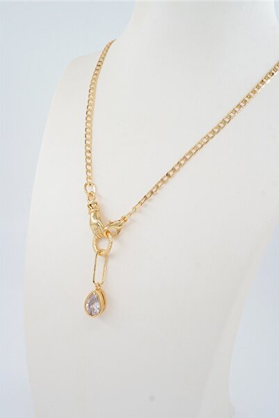By Zeyna Aksesuar Women's Special Design Zircon Drop Stone and Hand Figured P...
