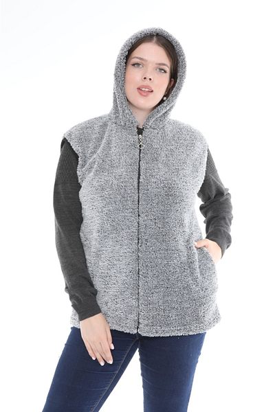 KSV Collection Large Size Gray Plush Vest