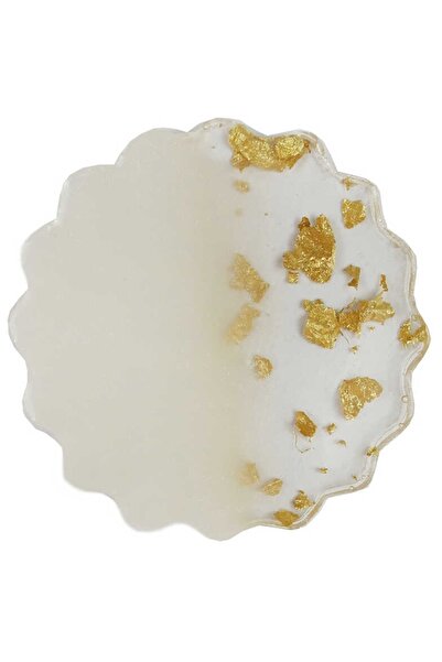 Acar Süs Epoksi Yuvarlak 7 Cm Sedefe Altın 1 Adet