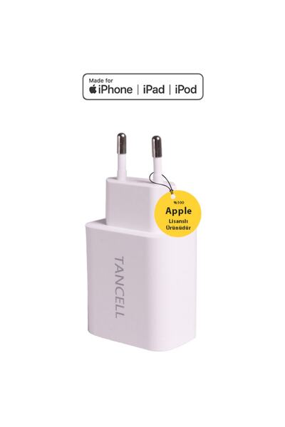 TANCELL Iphone Tüm Serilerle Uyumlu Hızlı Şarj Aleti 20w Adaptör  Mfi Lisanslı Adaptör