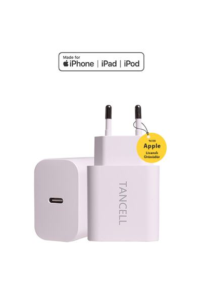 TANCELL Iphone Tüm Serilerle Uyumlu Hızlı Şarj Aleti 20w Adaptör  Mfi Lisanslı Adaptör