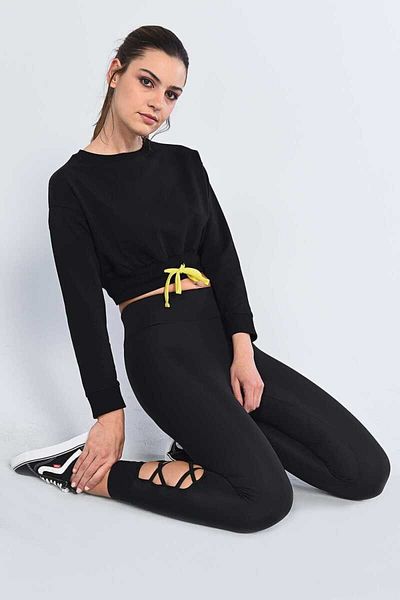 ECKO UNLTD Hanorac de damă Stella Black cu gât crew