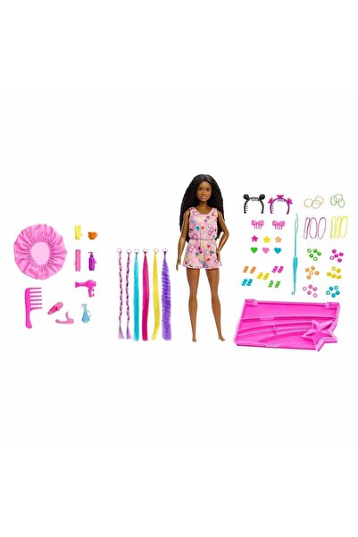 Barbie Brooklyn Eğlenceli Saçlar Oyun Seti Hhm39