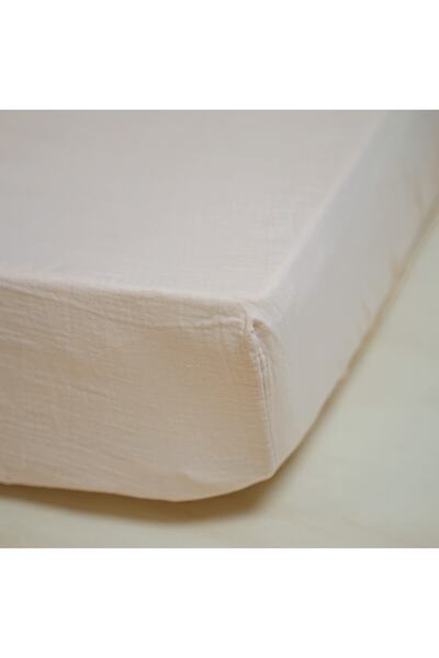 Anne Sesi Bürümcük Muslin Baby Duvet Cover Set 70X110 cm 100% Organic Cotton 15 cm Bed Height (Cappucino)