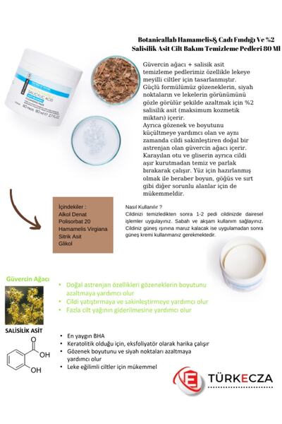 Botanicallab Hamamelis & Witch Hazel Cleansing Pads 80 ml Turmeric Clay Mask 100 ml