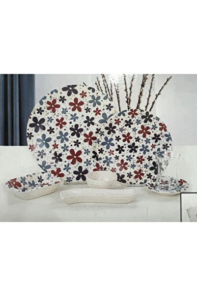 Keramika Ege Bulut 19 Parça Kahvaltı Takımı Çiçekli