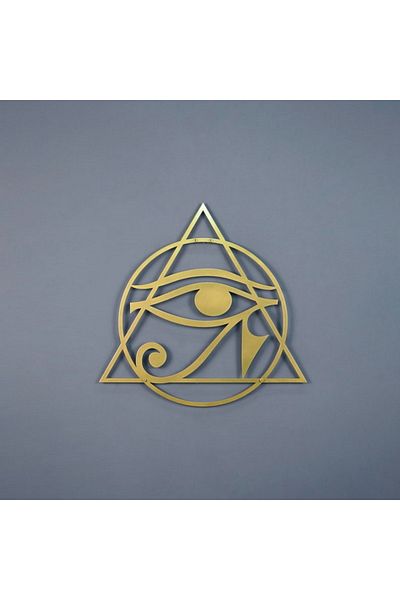 Colorfull Worlds Eye Of Horus Αιγυπτιακή Ιερή Γεωμετρία Μεταλλική Διακόσμηση Τοίχου - Δώρο Δώρο γραφείου σπιτιού