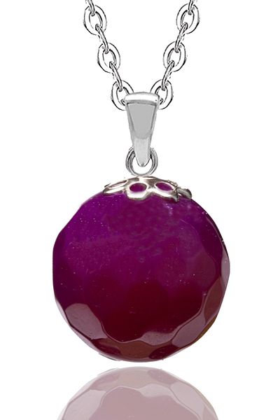 Tesbih Atölyesi Certified Ruby Stone Natural Stone Necklace