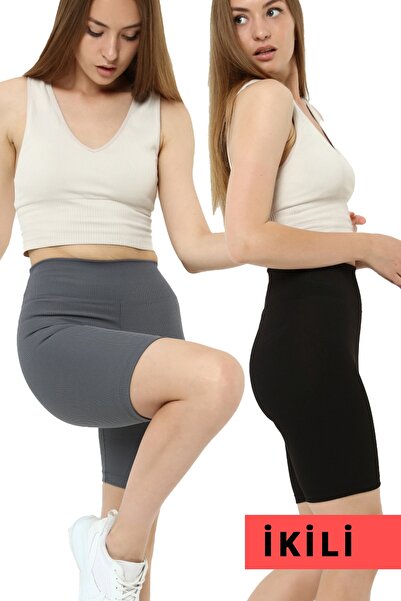 VOSSAX Double Ribbed High Waist Recovery Short Leggings