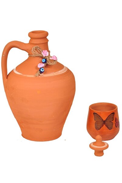 SAMESA HEDİYELİK Toprak Testi 5 Litre (1 Adet Testi Kapagı --adet Desenli Bar...