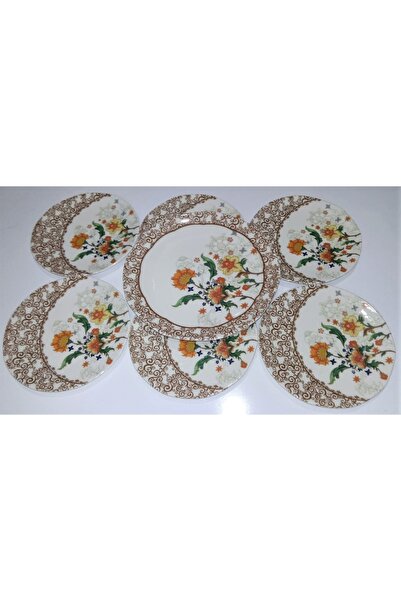 Tulu بوفيه بورسلين - طقم كيك عضوي 7 قطع، ديجيتال DB 1950