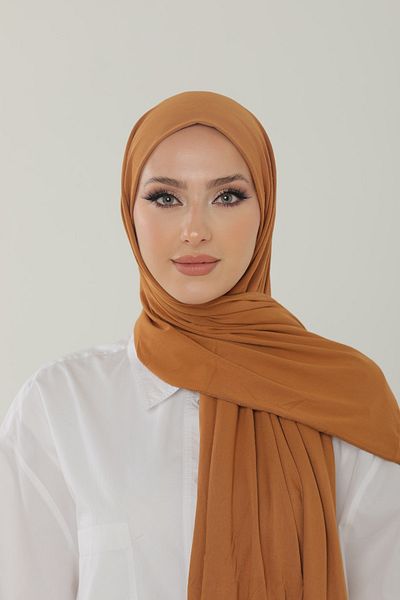 Beyzak Cinnamon Luxury Combed Cotton Shawl - Women's Hijab Jersey Hijab Lycra Shawl