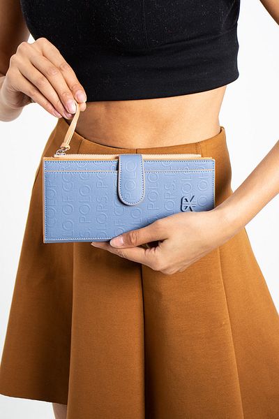 Polo Of Colors Selena Blue Women's Hand Wallet 10x20 Size