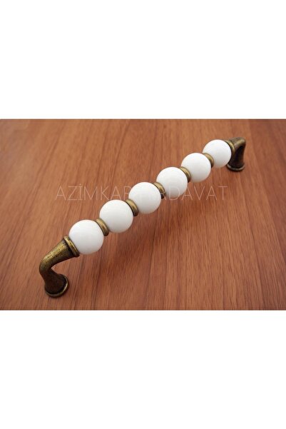 Azm Hırdavat Porselen Kulp Misket Antik Sarı 160 Mm