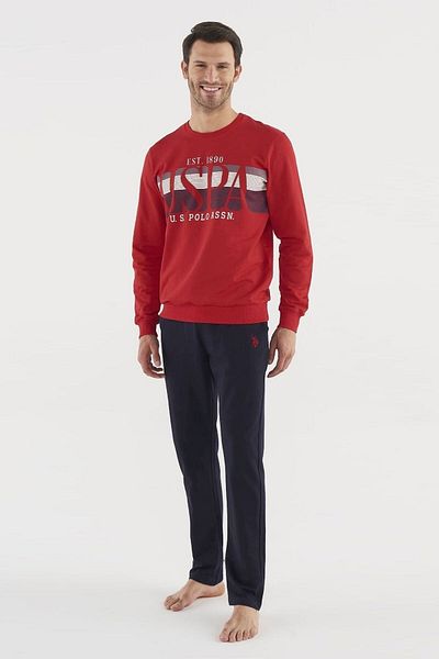 U.S. Polo Assn. 18606 Ανδρικό Κόκκινο Σετ Σπίτι με κάτω μέρος