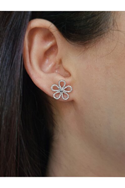 Sirius Pırlanta Pırlanta Taşlı Çiçek Küpe