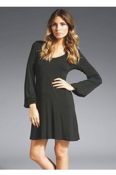 Panowill Design Balloon Sleeve Black Candy Fabric Elegant Dress Invitation Cocktail Special Occasion Dress