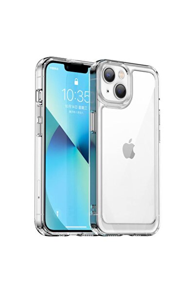 m.tk moveteck Iphone 14 Plus Uyumlu Kılıf Kamera Çıkıntılı Koruyucu Şeffaf Sararmaz Ultra Lüks