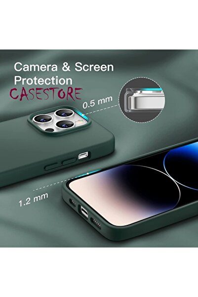 m.tk moveteck Iphone 14 Pro Max Uyumlu  Kılıf Ipeksi Yumuşak Hisli Içi Kadife Lansman Renkli Silikon Liquid