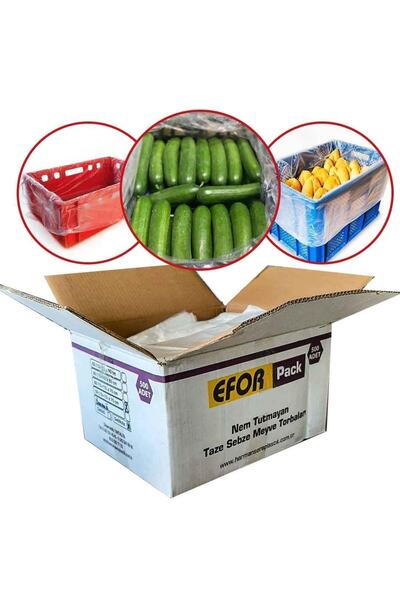SeraTrend 60x90 Kasa Torbası, 500 Adet Körüklü Koli Torbası, Efor Salatalık P...