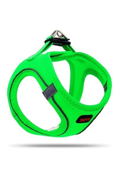 Tailpetz Air Mesh Harness Breast Collar Neo Green Small