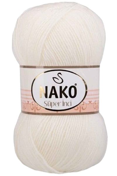 NAKO Super Pearl 5-Piece Hand Knitting String 300 Ecru
