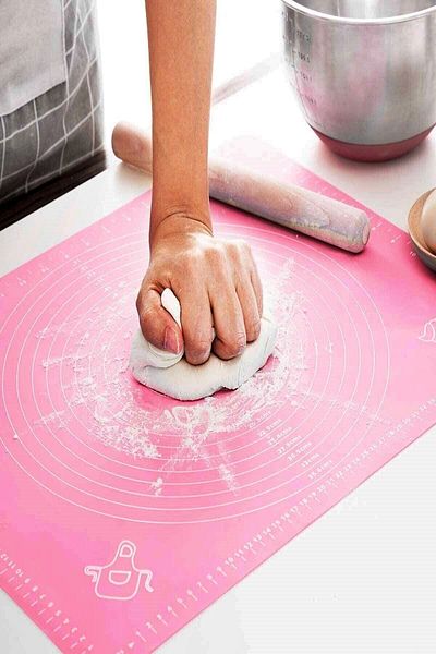 Tilbe Home Silicone Dough Mat Dough Rolling Pastry Oven Mat Mat Measured Dough Kneading Powder Medium Size 50X40