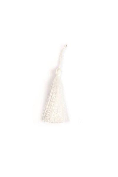 Prestij Boncuk White Tassel 8cm 100 Pieces