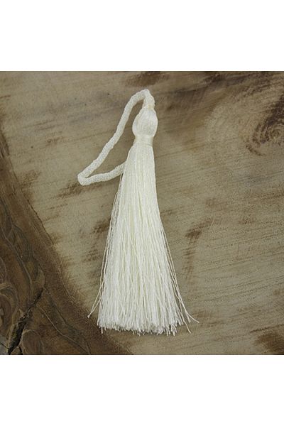 Prestij Boncuk White Tassel 8cm 100 Pieces