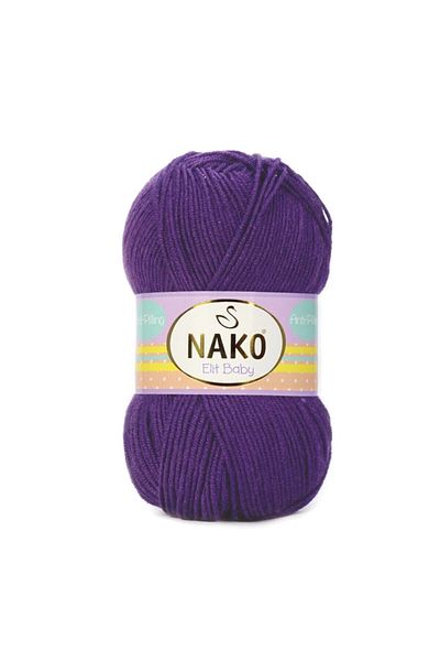 NAKO Elit Baby Set of 5 Hand Knitting Yarn Plum Purple - 10253