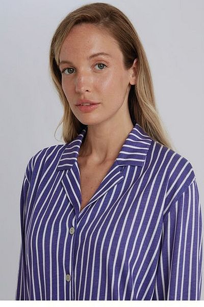 Eros Women's Esk31810 Striped Shirt Pajama Set