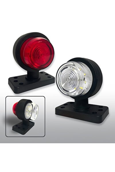 AHMET OTOMOTİV Vass Tipi Ayna Altı Büyük Model Küpe Kırmızı-beyaz 12v-24v