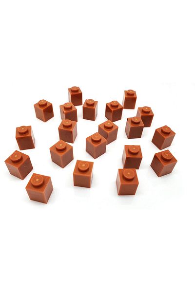 LEGO Original Accessory Custom Moc Creator Brick 1 X 1 Dark Orange Brick 4 Pieces to Send