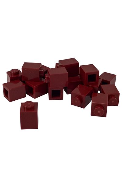 LEGO Accessory Custom Moc Creator Brick 1 X 1 Burgundy Brick 4 Pieces to Send