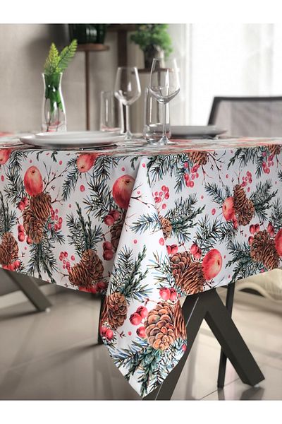 desen izmir Fata de Masa Cusuta Speciala, Gradina De Iarna 130x170 Cm 4-6 Pers