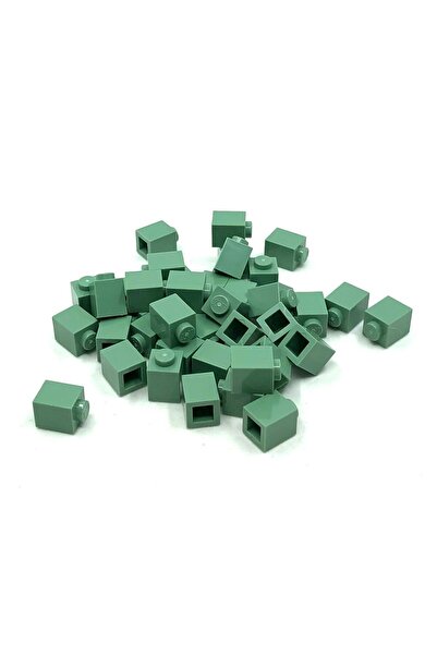 LEGO الملحق الأصلي مخصص Moc Creator Brick 1 X 1 Sand Green Brick 4 قطع سيتم إ...
