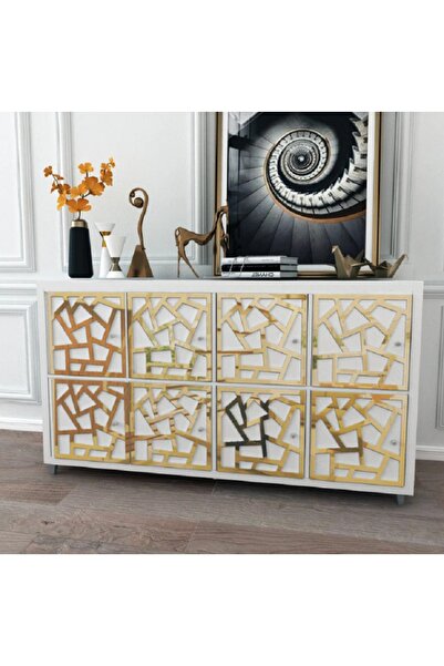 tsddekorasyon Tsd Dekorasyon Aynalı Gold Pleksi Çekmece, Dolap Kapak Dekorasy...