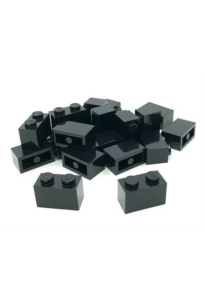 LEGO Moc Creator Custom Accessory - 1 x 2 Black Brick, 4 Pieces Will Be Sent