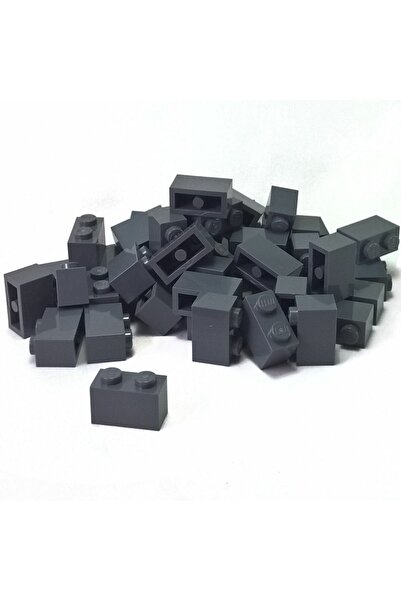 LEGO الملحقات الأصلية مخصصة Moc Creator Brick 1 × 2 طوب رمادي داكن سيتم إرسال...