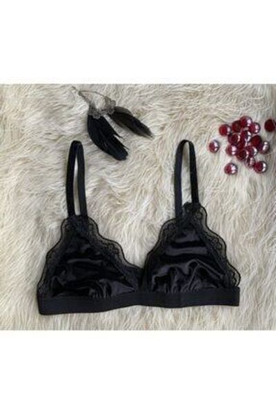 DEEP SECRET Μαύρο Velvet Bralet Ds 200111 br