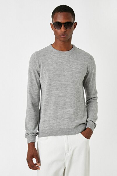 Koton Pulover de bază gri pentru bărbați 3WAM70017HT