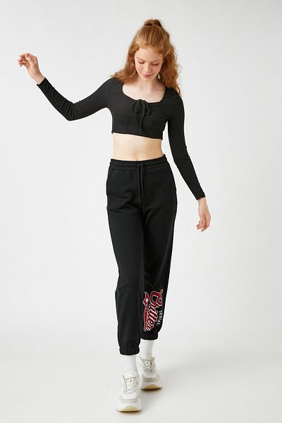 Koton Women's Black Sweatpants 3WAL40127IK